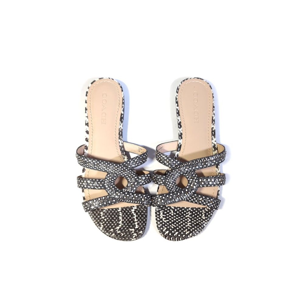 Coach Sandals Size 10 Kennedy Snake Studded Sandals